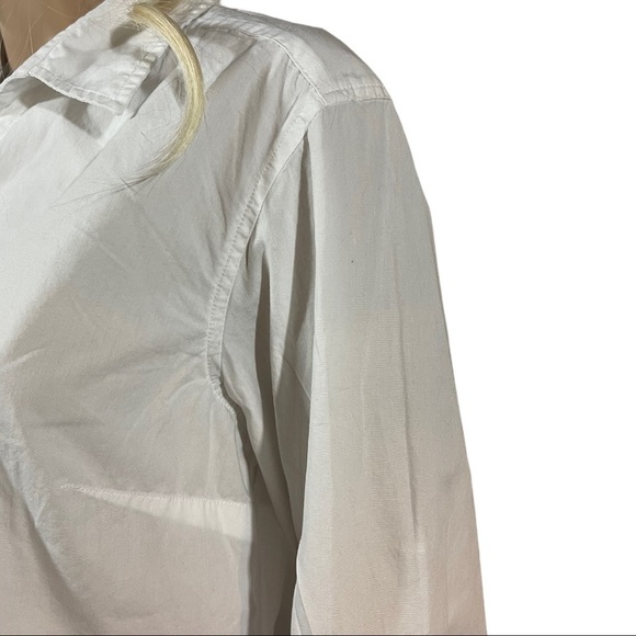 Columbia white button up three-quarter sleeve - Picture 3 of 11